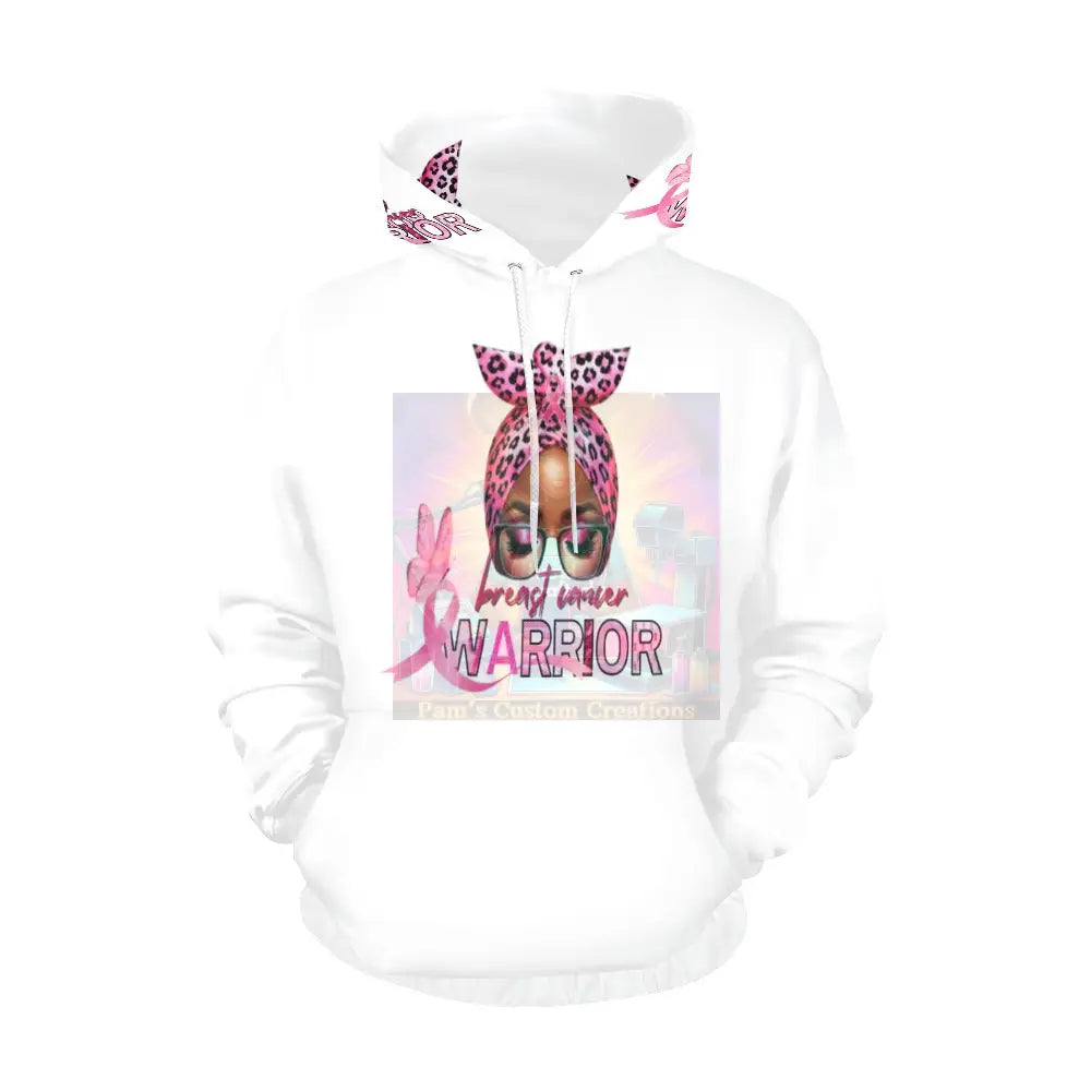 Breast Cancer Hoodie White All Over Print For Women (H13)