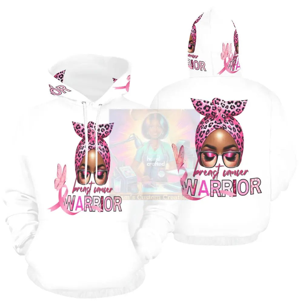 Breast Cancer Hoodie White All Over Print For Women (H13)