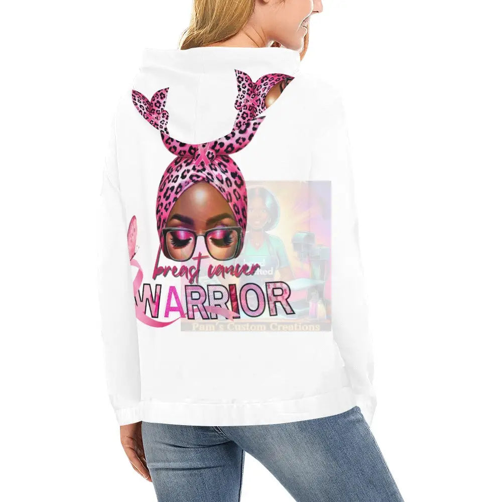 Breast Cancer Hoodie White All Over Print For Women (H13)